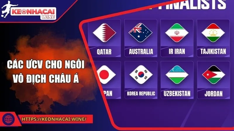 Các ƯCV cho ngôi vô địch châu Á